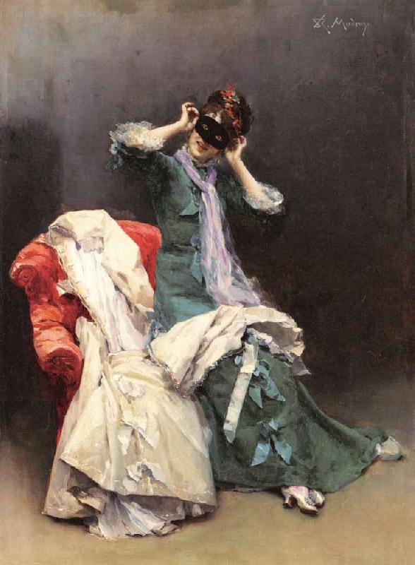 Raimundo de Madrazo y  Garreta Preparing for the Costume Ball oil painting image